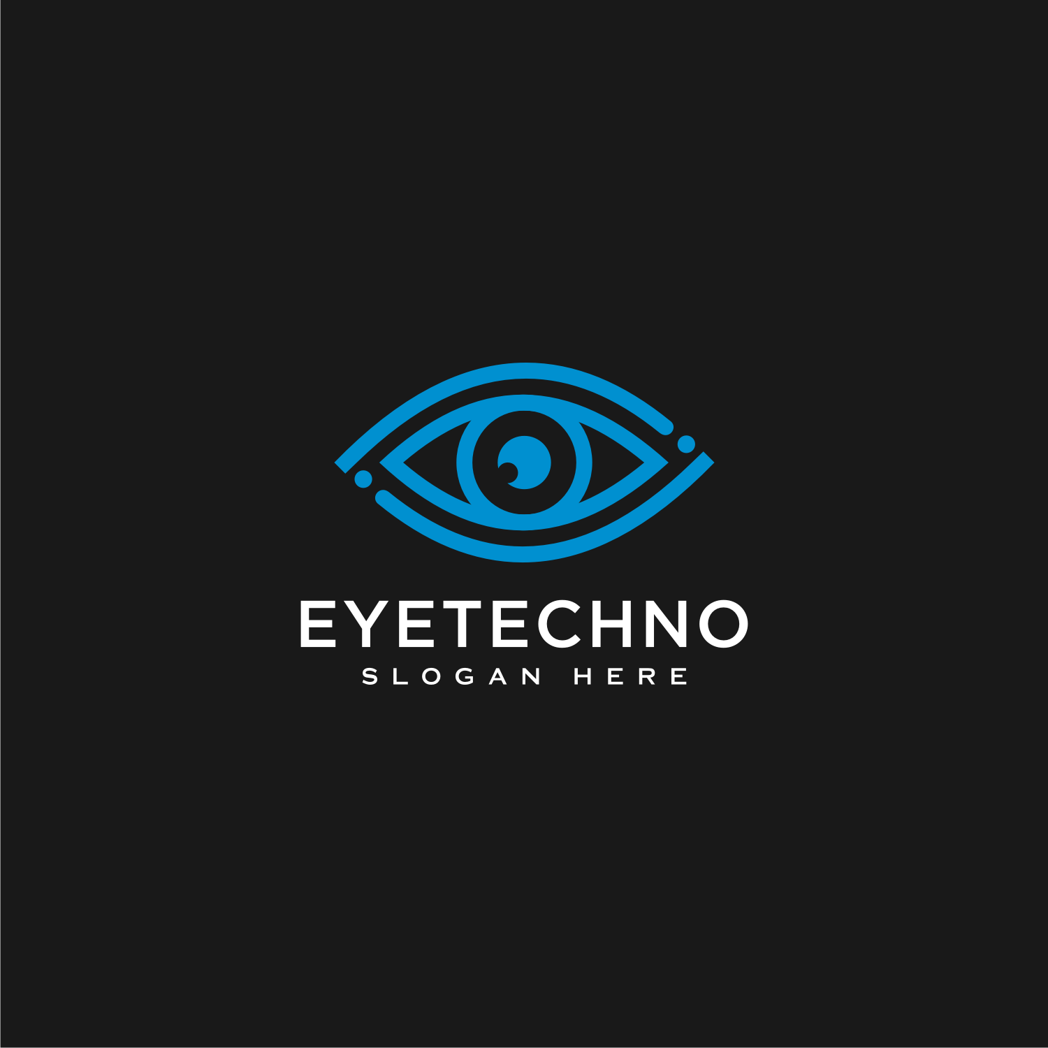 Eye Technology Logo Design Vector Line Style