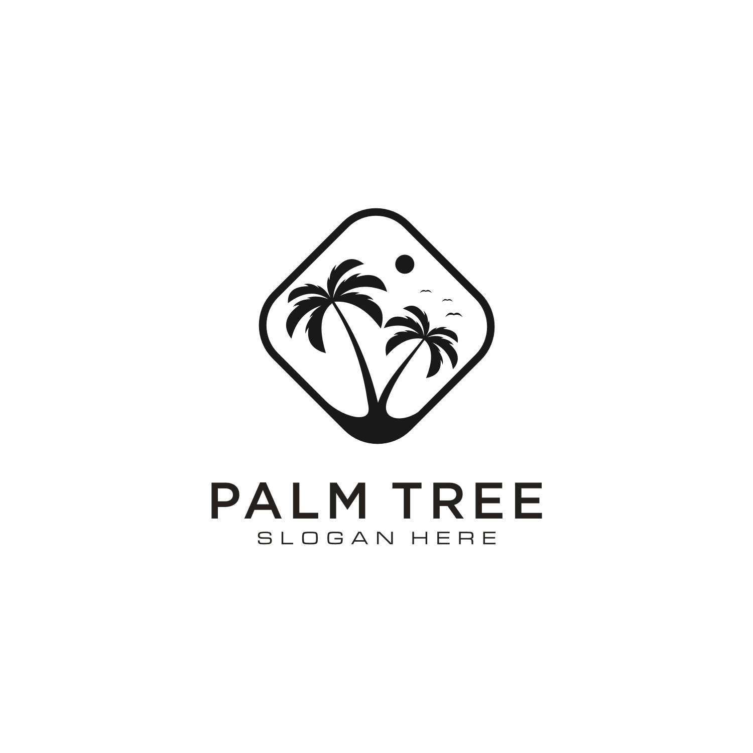 2 Logo Palm Tree Vector Design preview image.