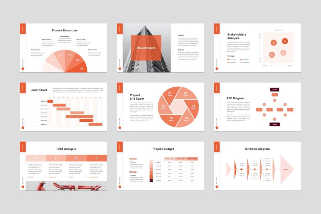 Project Management PowerPoint Template 30 Slides – MasterBundles