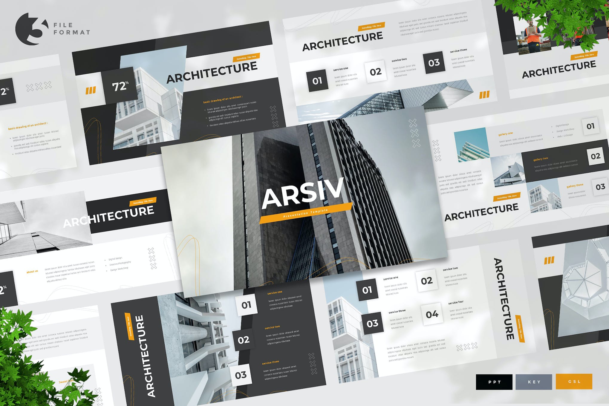 Cover image of Architecture Presentation Template.