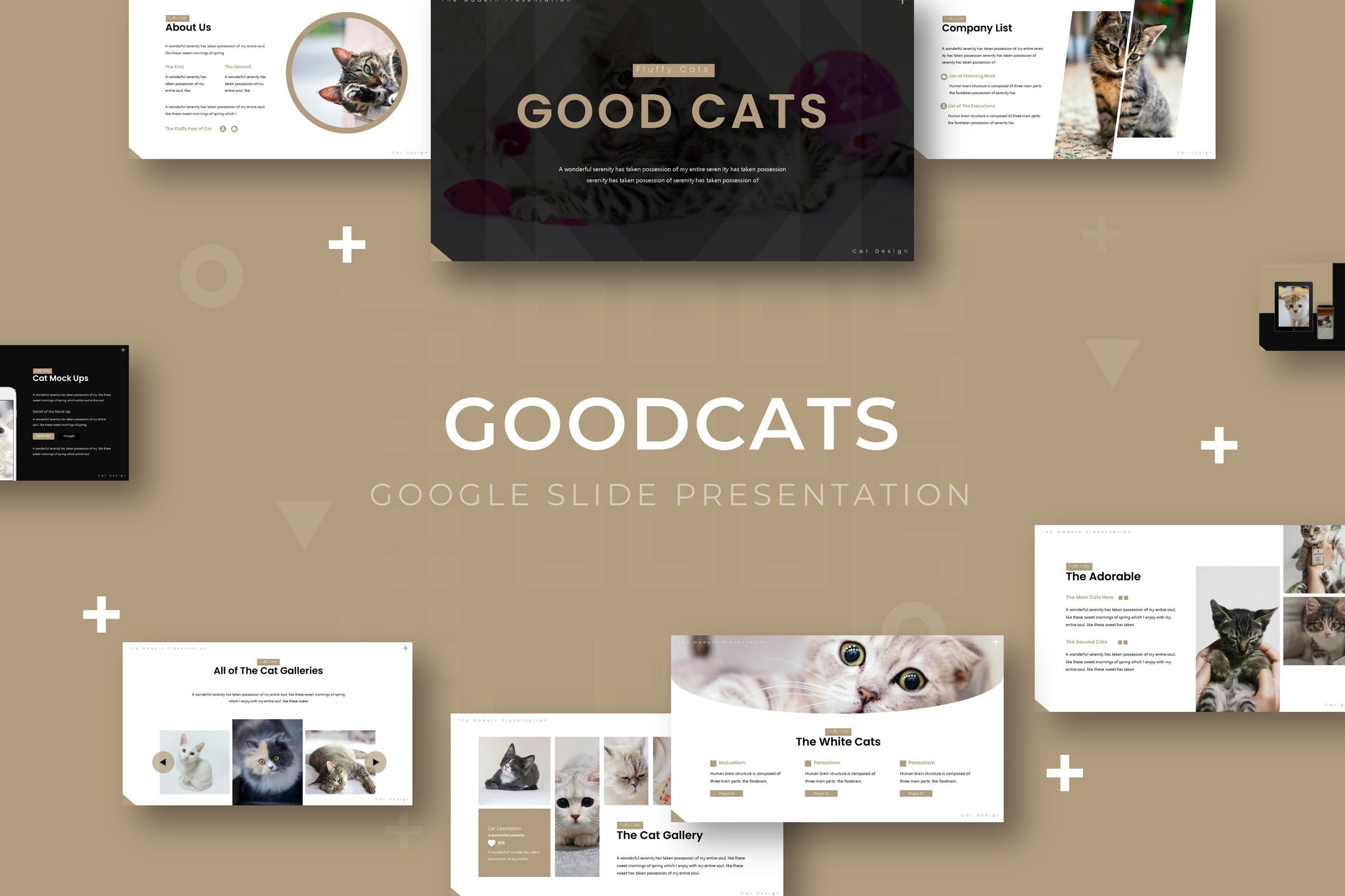 Cover image of Good Cat - Google Slide Template.