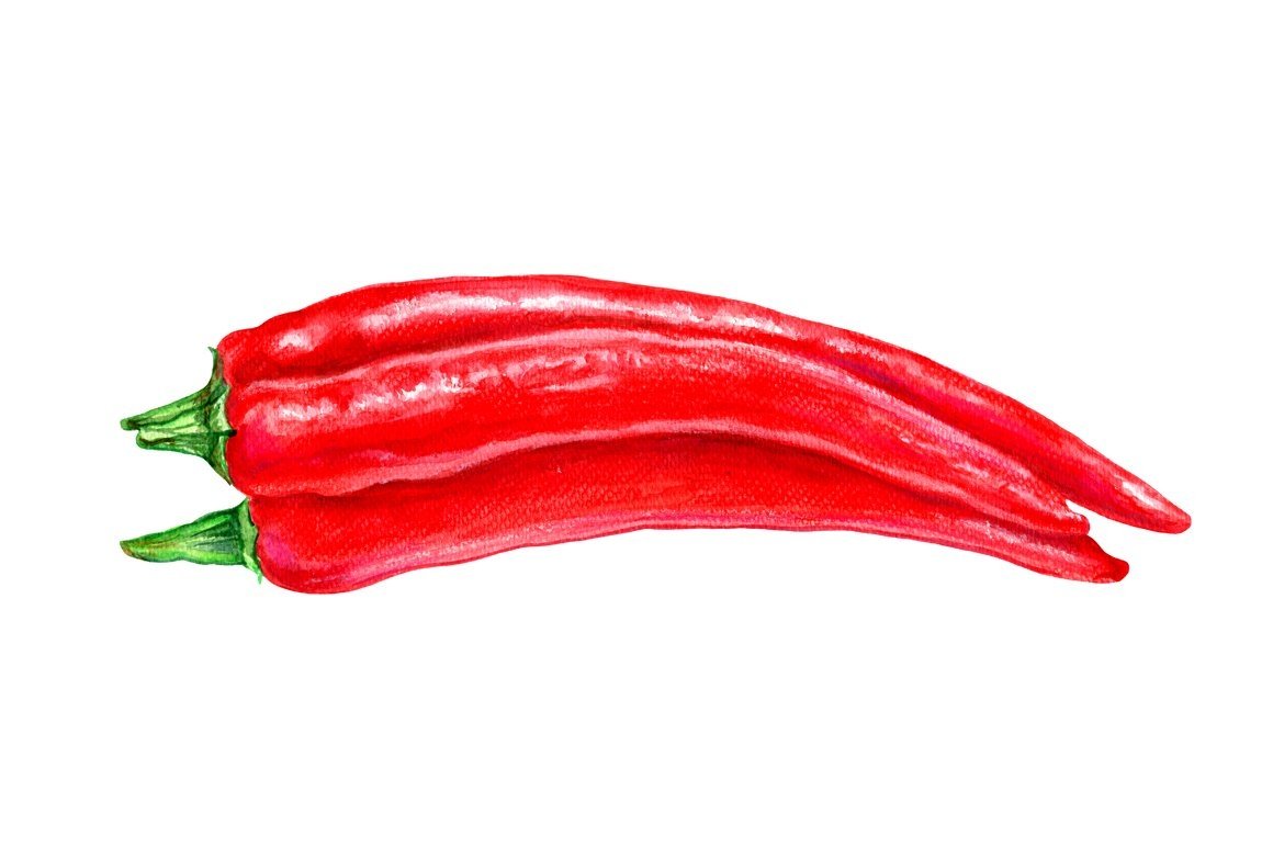 Three chili peppers for spicy dishes.