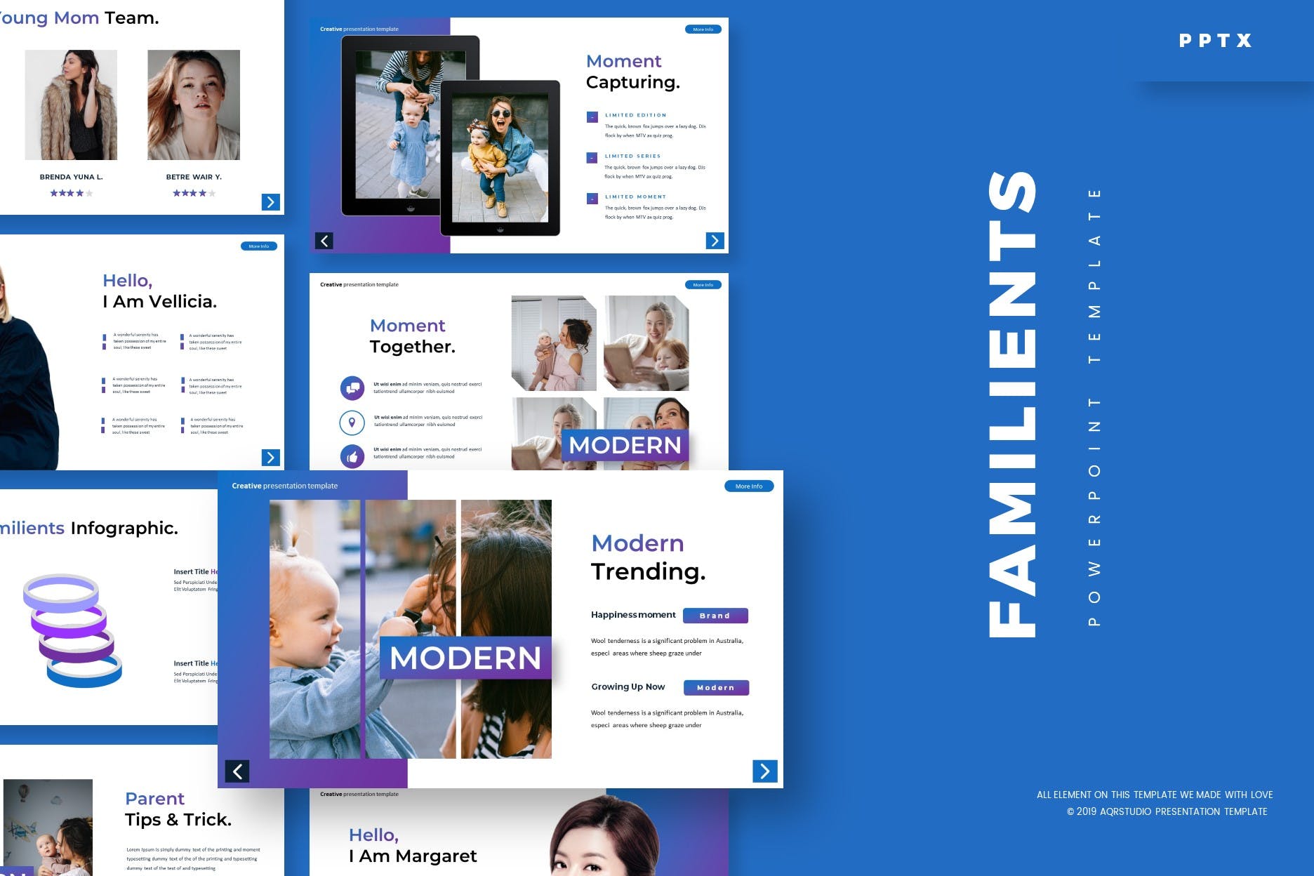 Cover image of Familients - Powerpoint Template.