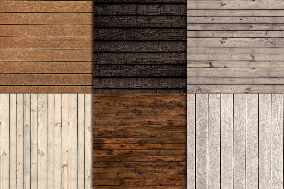 Six wooden options backgrounds.