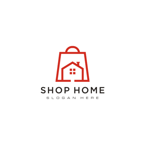 Home Shop Logo Vector Design Cover Image.