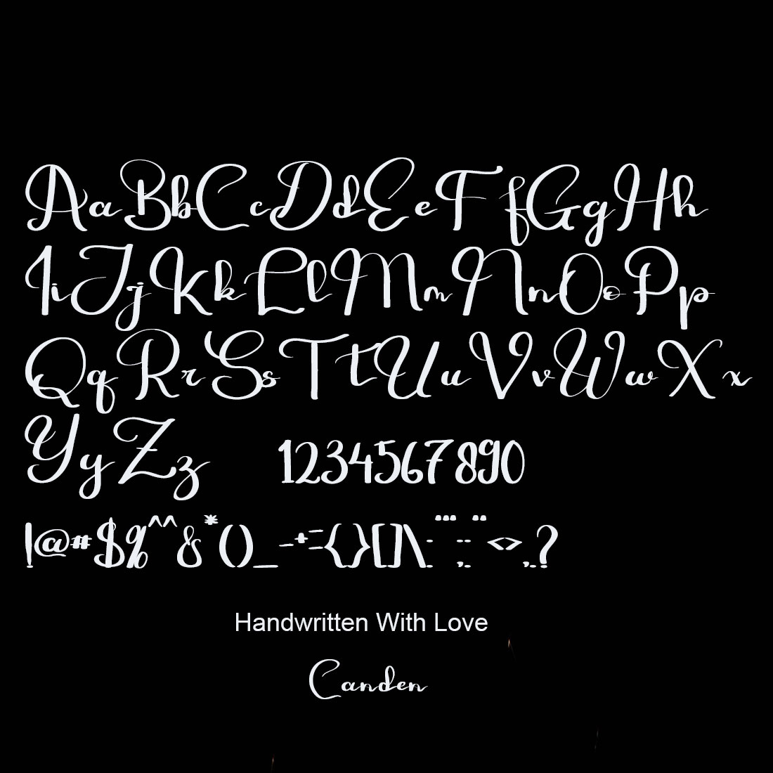 ERTIGARO Simple Handwritten Font alphabet.