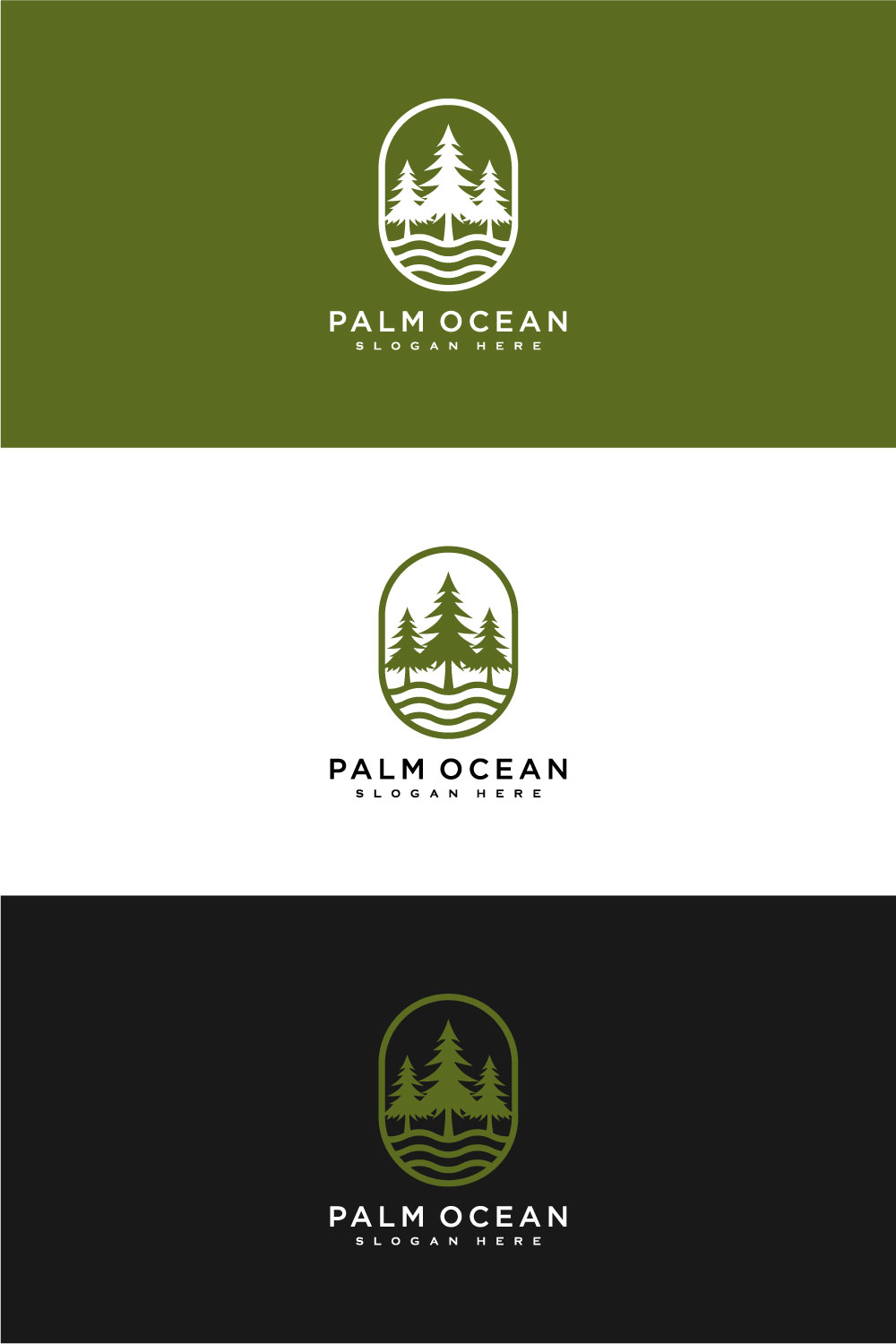 Palm Tree Beautiful Logo Vector Design Template Pinterest Image.