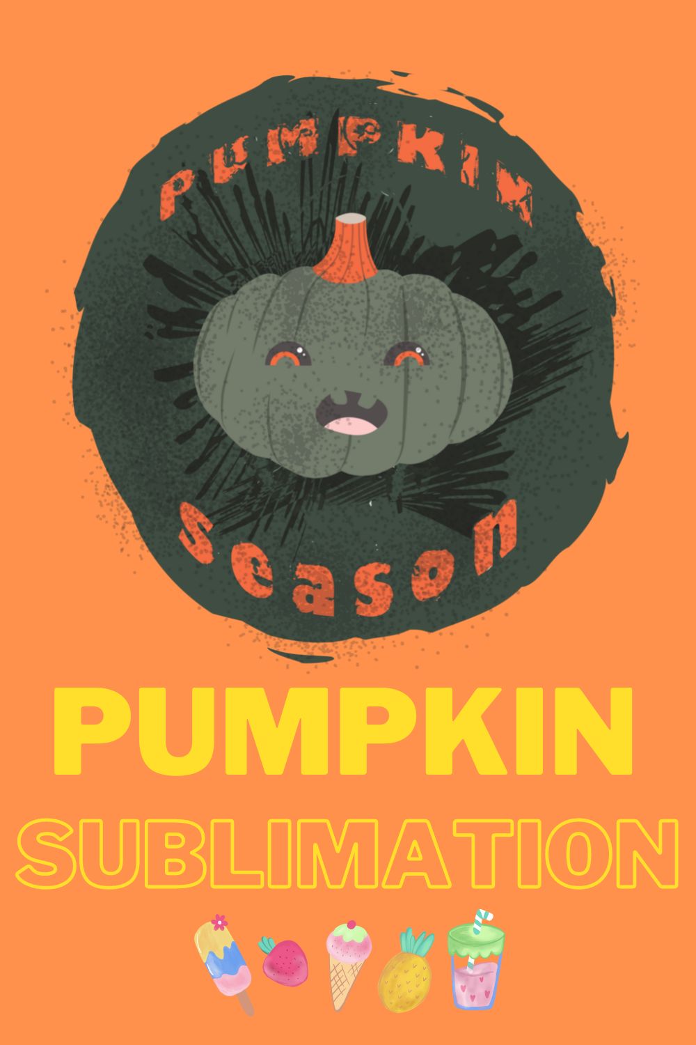 Halloween Pumpkin Season Sublimation pinterest image.