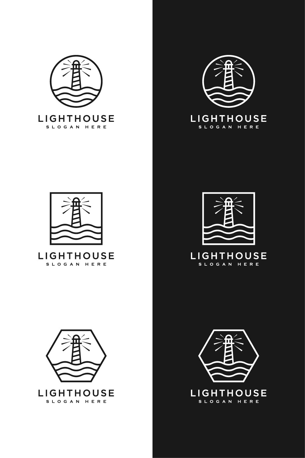 3 Lighthouse Logo Vector Designs pinterest.
