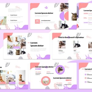 Cute Pets Google Slides Theme | Master Bundles