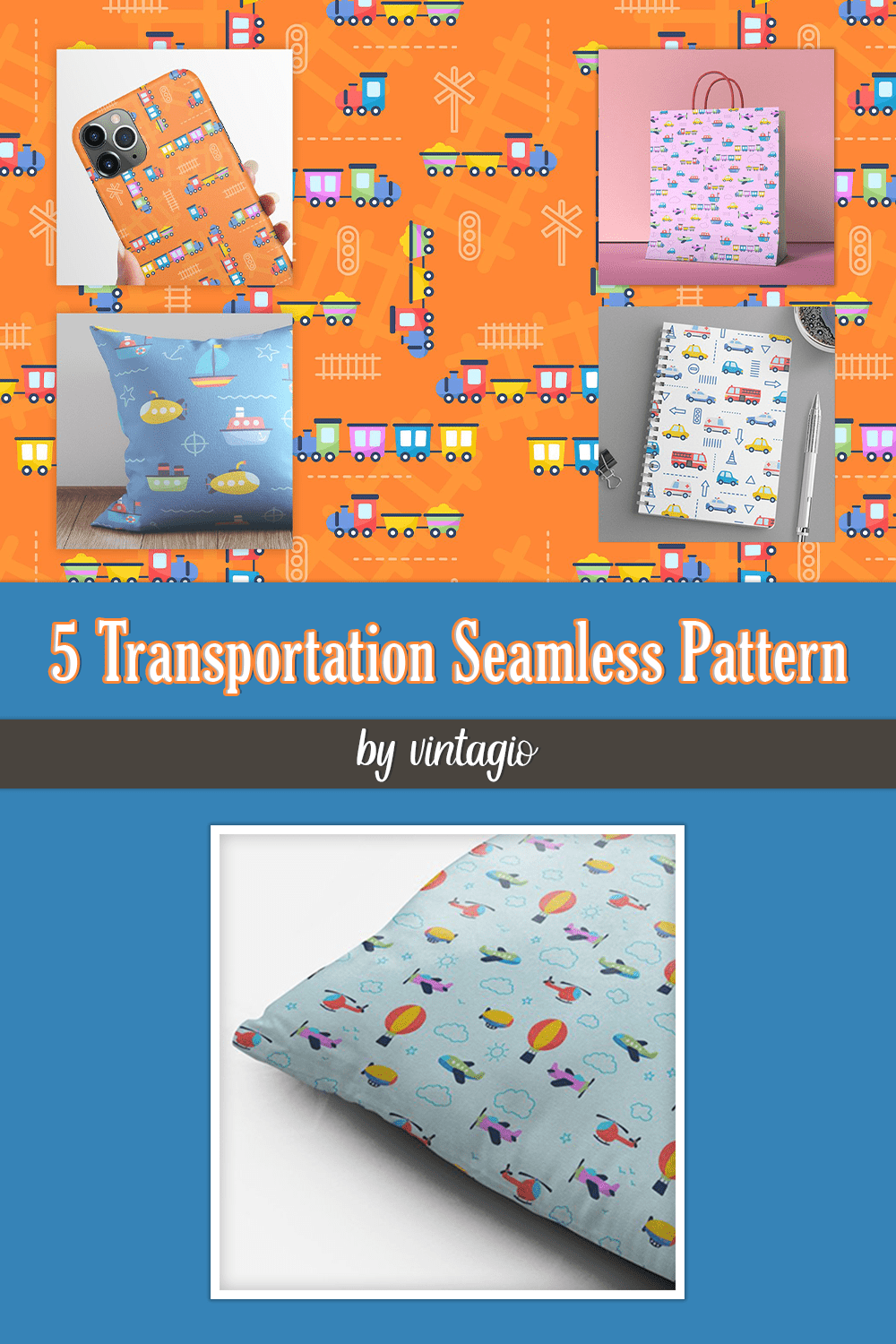 5 transportation seamless pattern pinterest