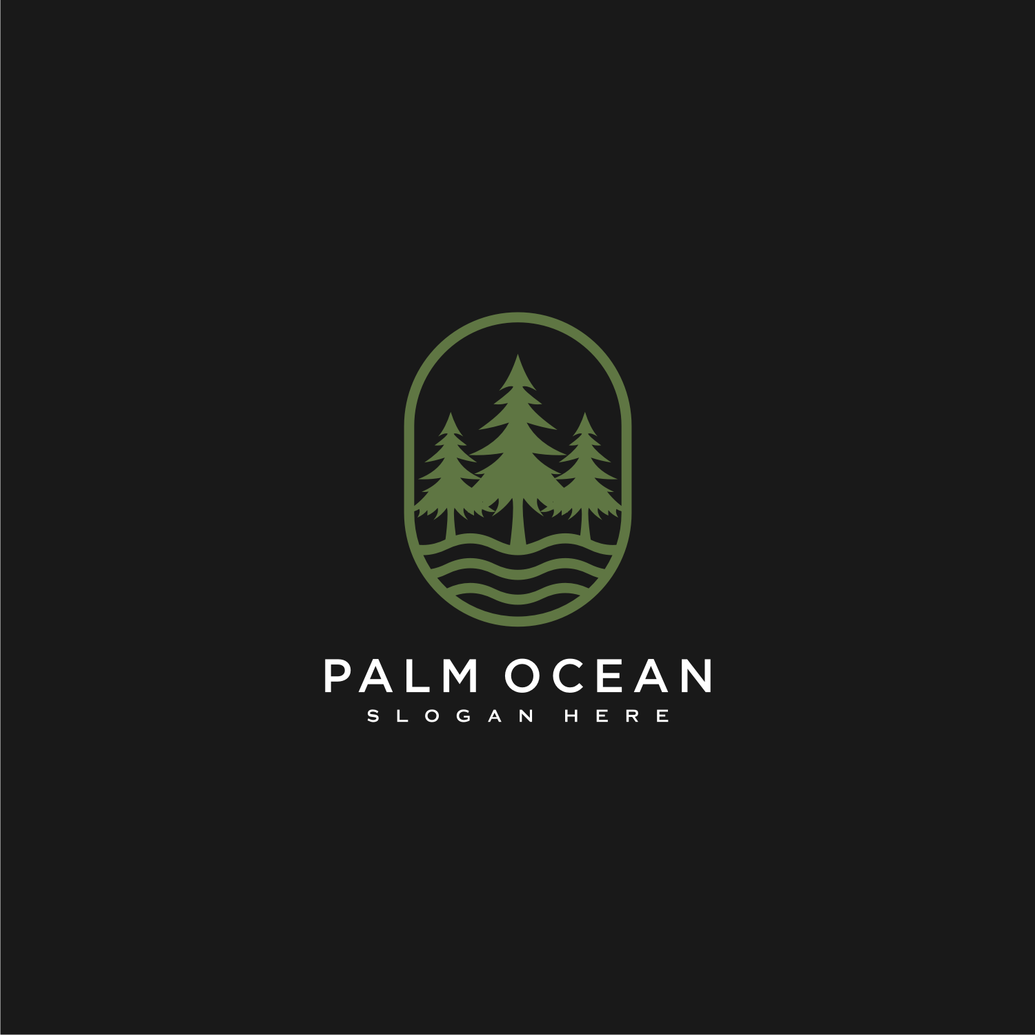 Palm Tree Beautiful Logo Vector Design Template.