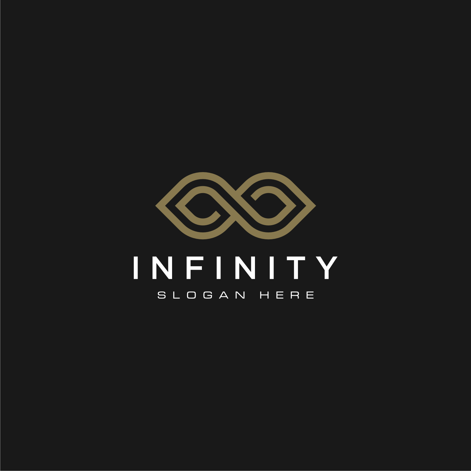 Infinity Loop With Line Art Style Symbol.