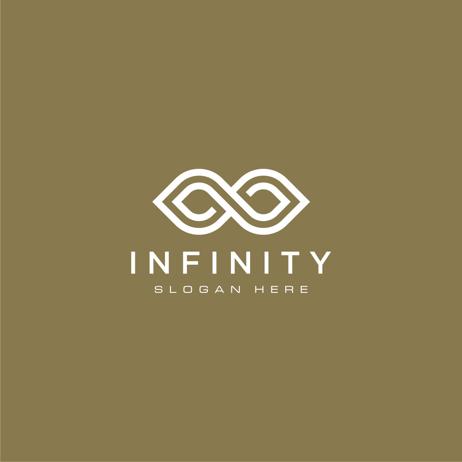 Infinity Loop With Line Art Style Symbol Preview Image.