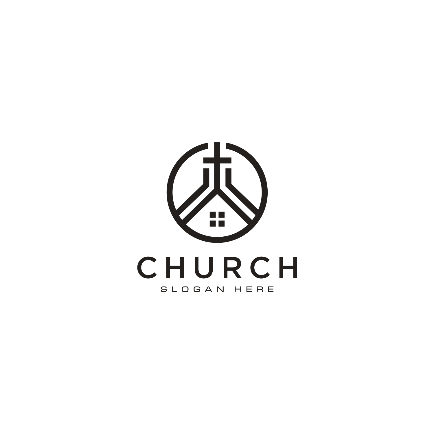 Church Home Logo Design Vector, 3 Logo
