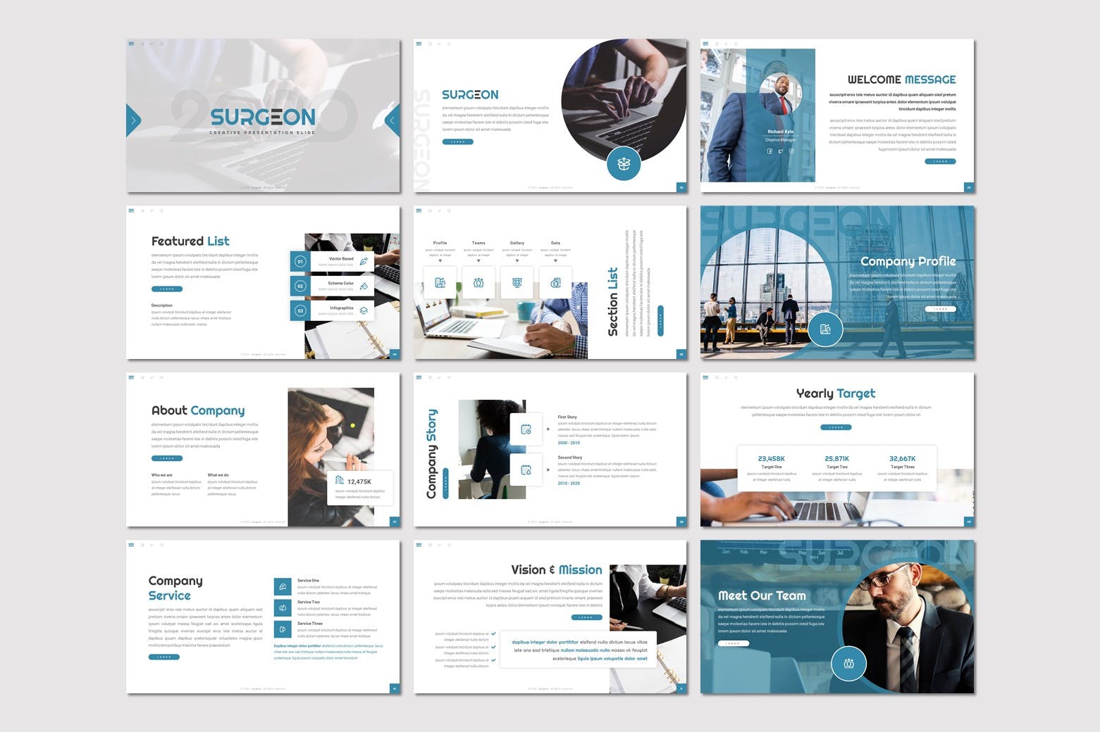 The template was created for the business part and has an excellent visual part.