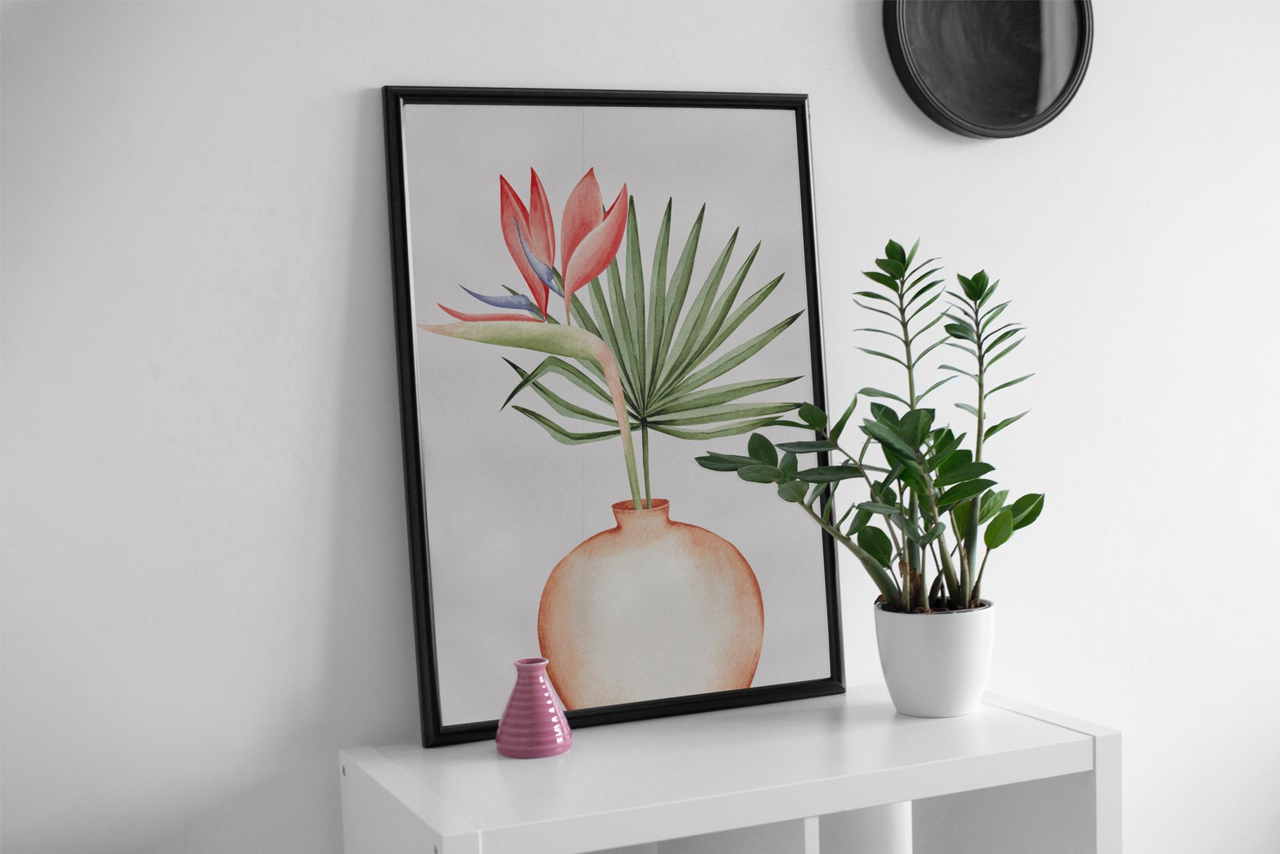 Cool modern poster with plant.