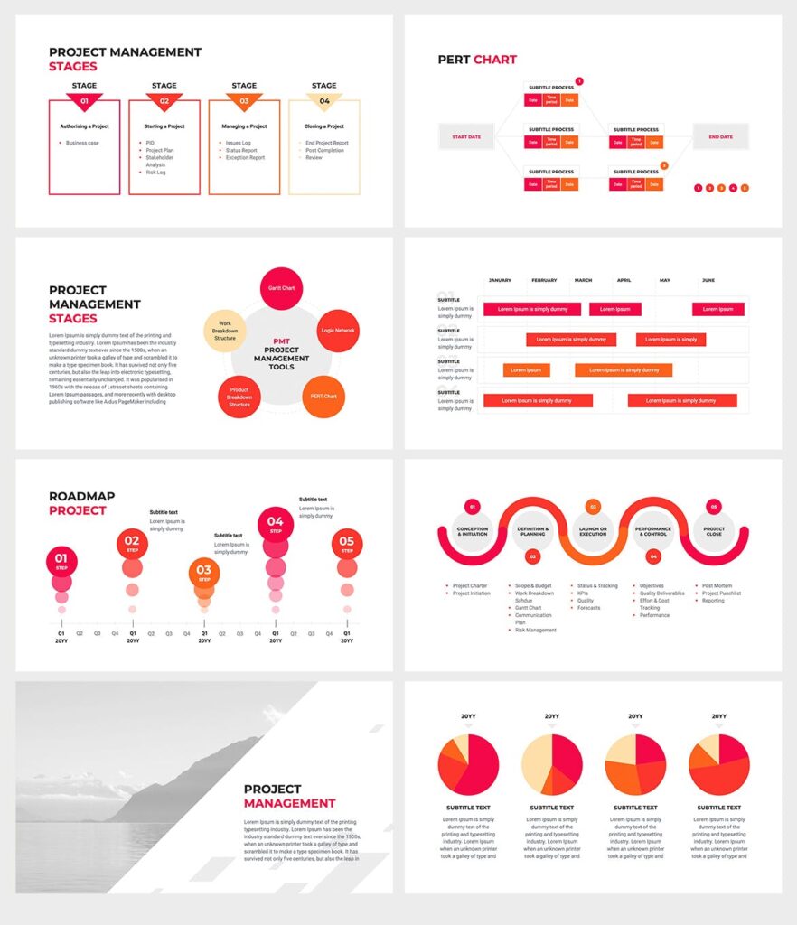 Project Management Dashboard Powerpoint Template – MasterBundles