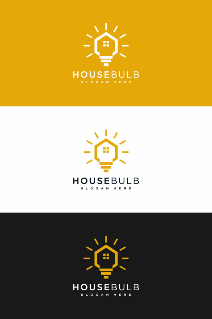 house bulb logo vector design - MasterBundles