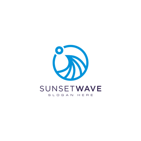 Sunset Wave Beautiful Logo Design Template Cover Image.