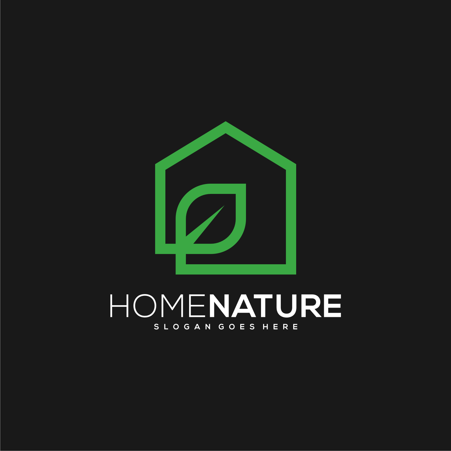 Home Nature Logo Beautiful Vector Design.