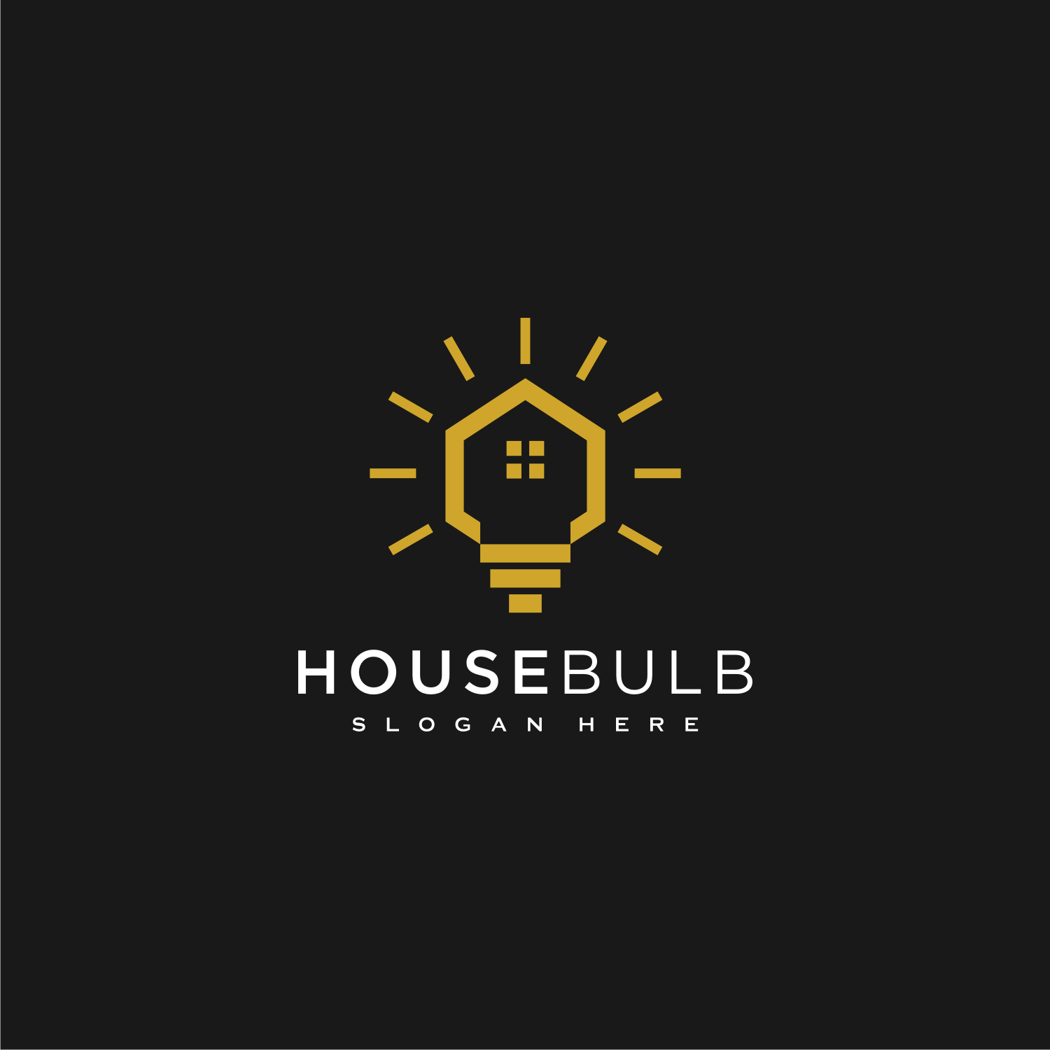 House Bulb Logo Vector Design