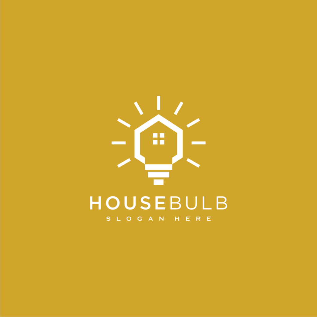 house bulb logo vector design - MasterBundles