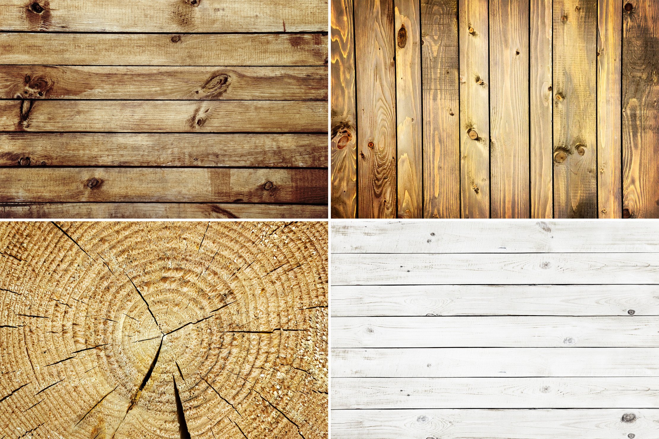 Creative and interesting wooden textures.