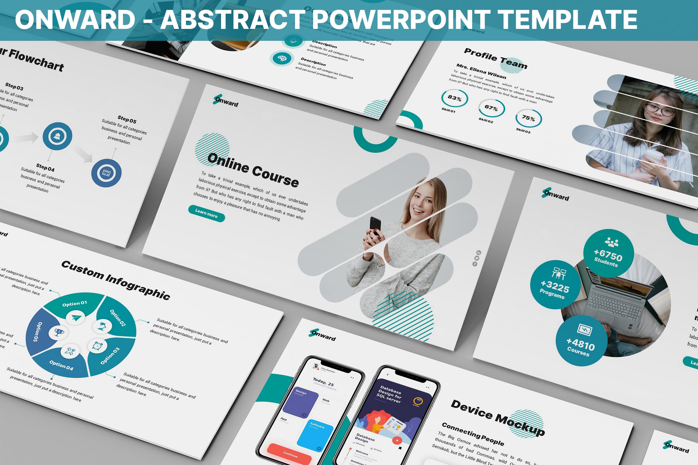 Cover image of Onward - Abstract Powerpoint Template.