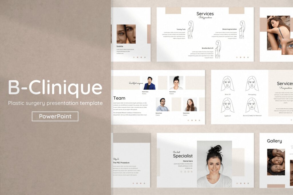 Plastic Surgery PowerPoint Template PPTX – MasterBundles