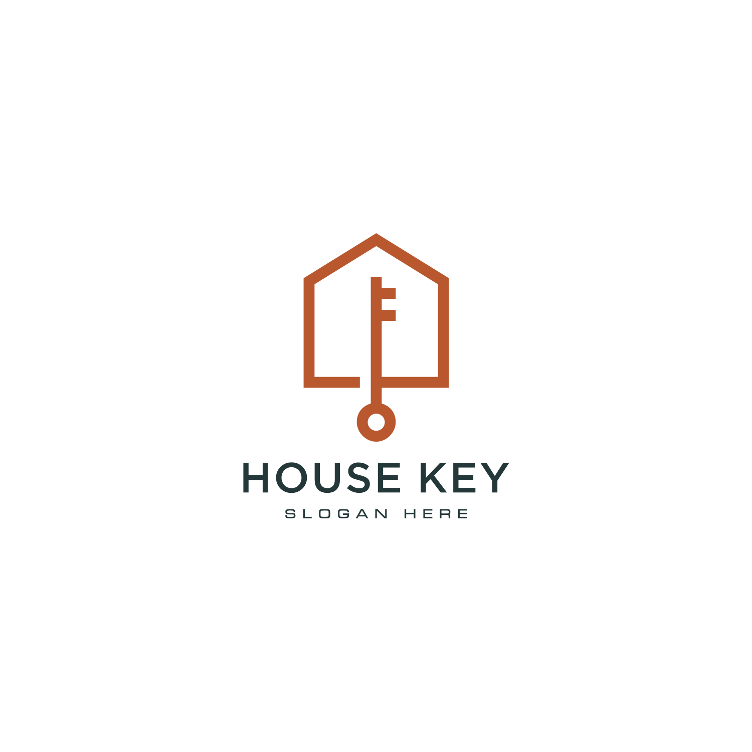 House Key Logo Vector Design Template Cover Image.