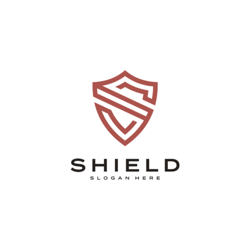 Initial Letters Shaped Shield Logo Vector Design Cover Image.