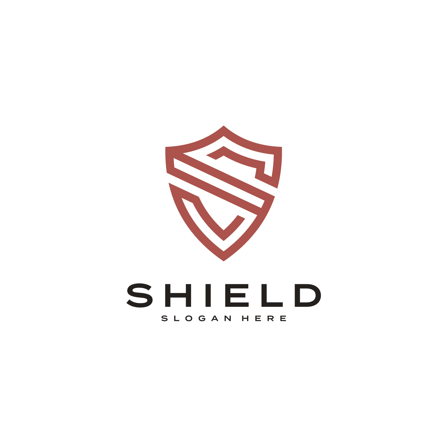 Initial Letters Shaped Shield Logo Vector Design Cover Image.