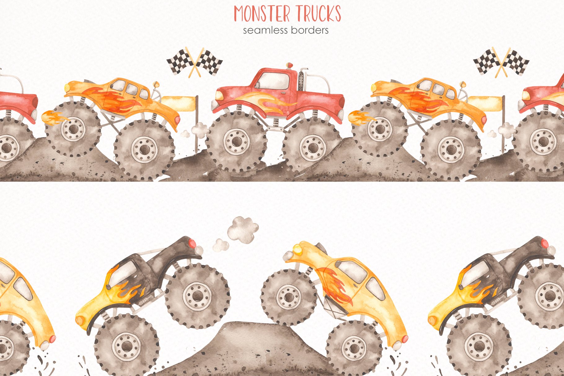 Two options os situations with the monster trucks.