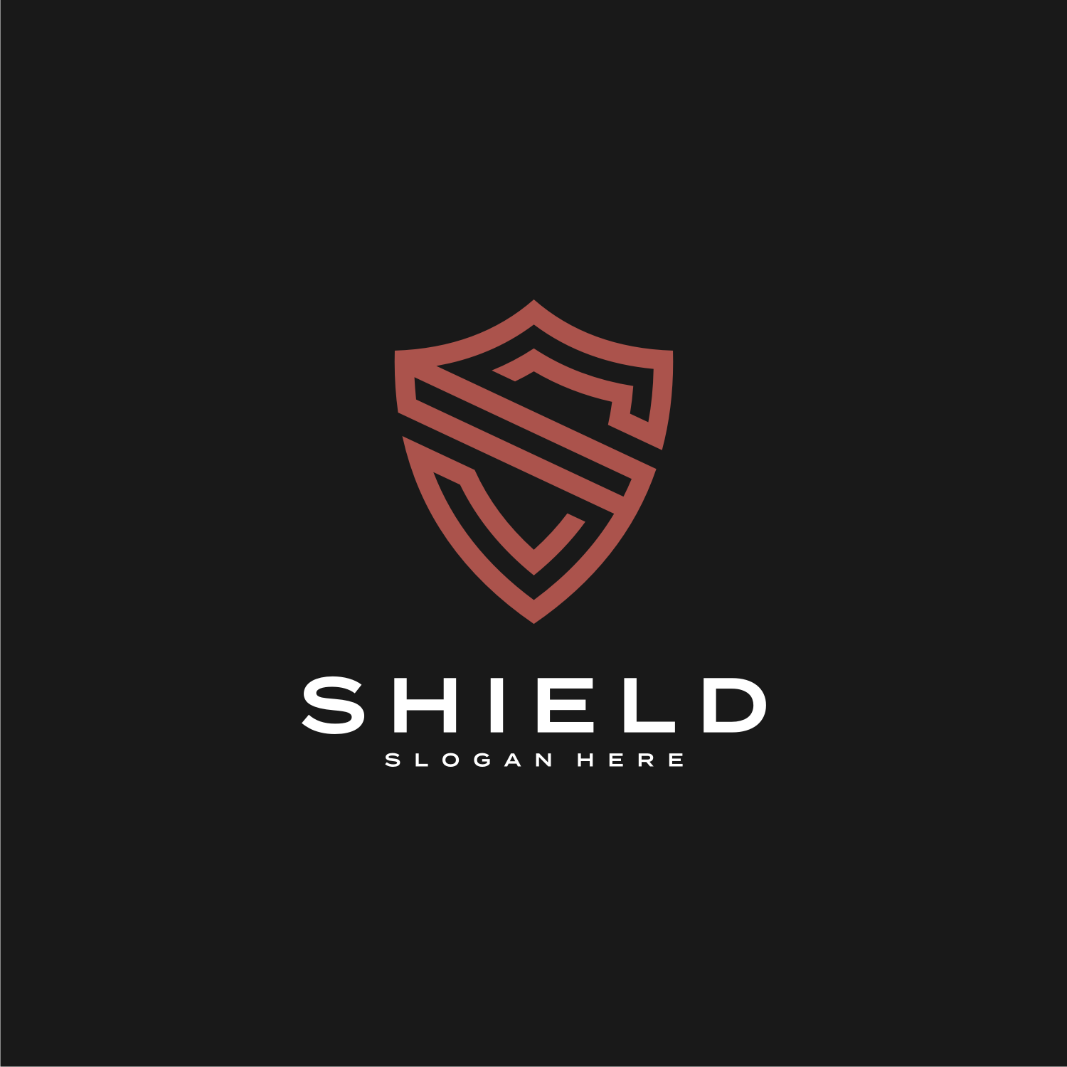 Initial Letters Shaped Shield Logo Vector Design.