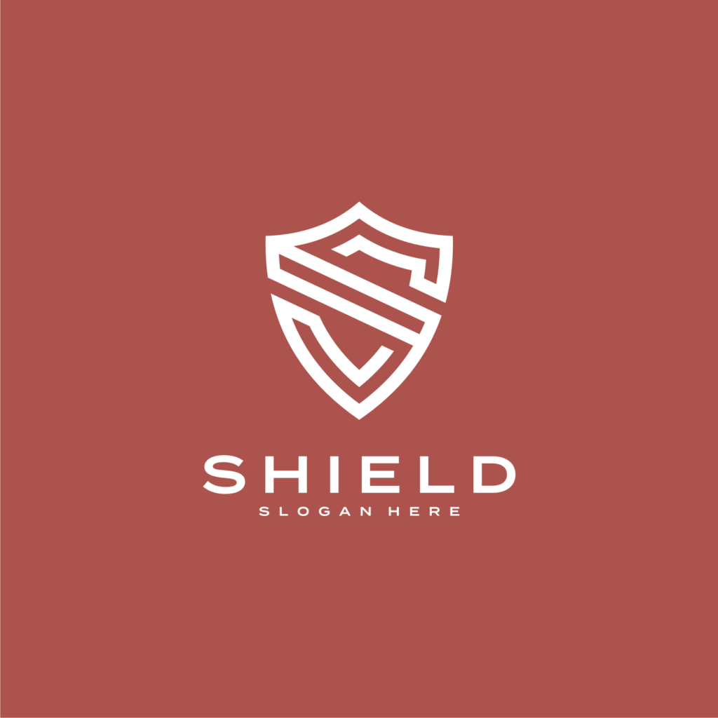 initial lette S with shield logo vector design - MasterBundles