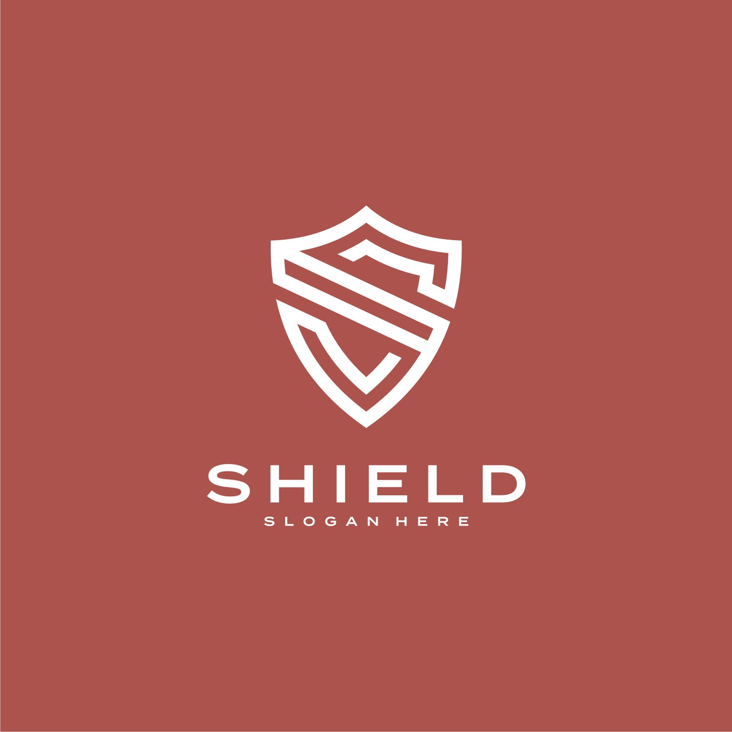 Initial Letters Shaped Shield Logo Vector Design Preview Image.