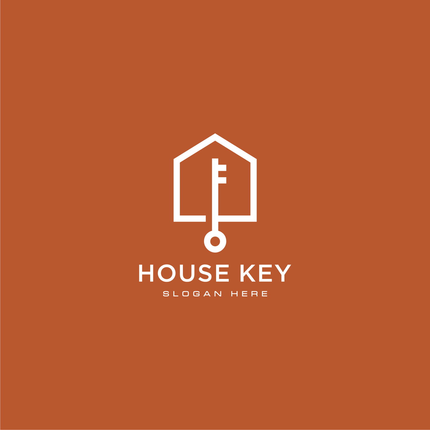 House Key Logo Vector Design Template Preview Image.