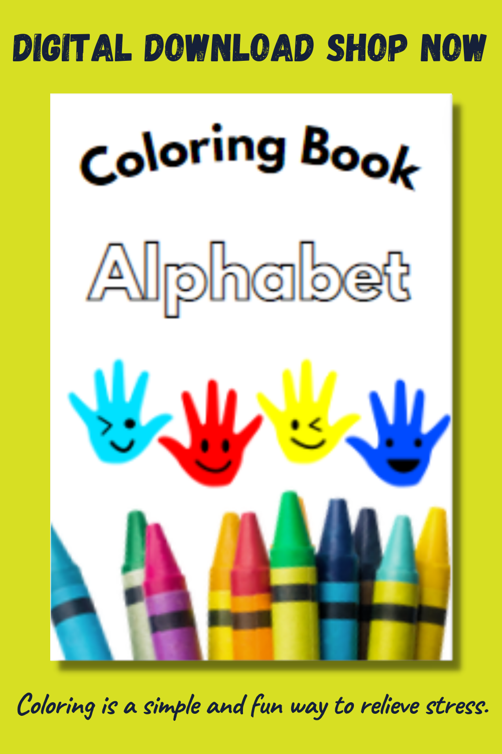 Coloring Book Alphabets pinterest image.