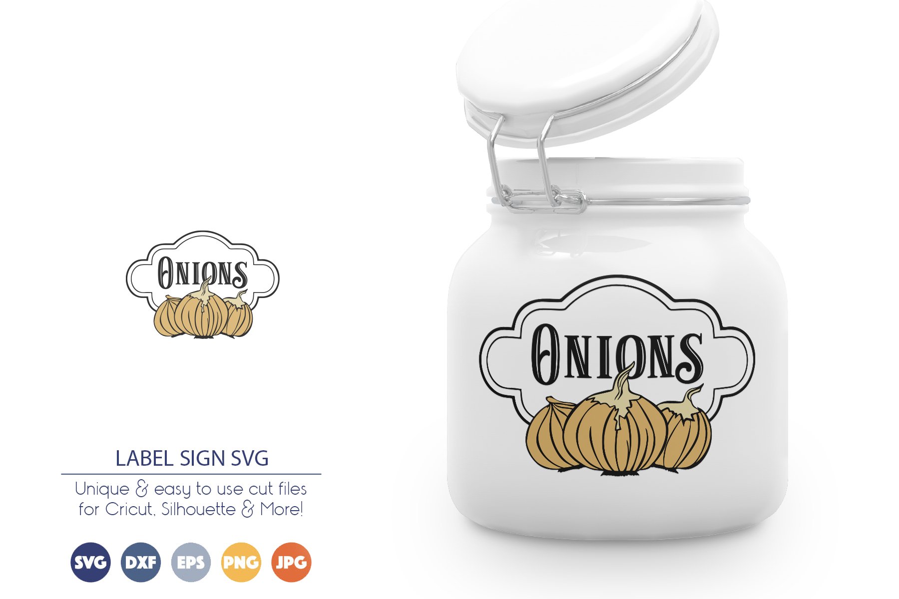 White jam with cool onion logo.