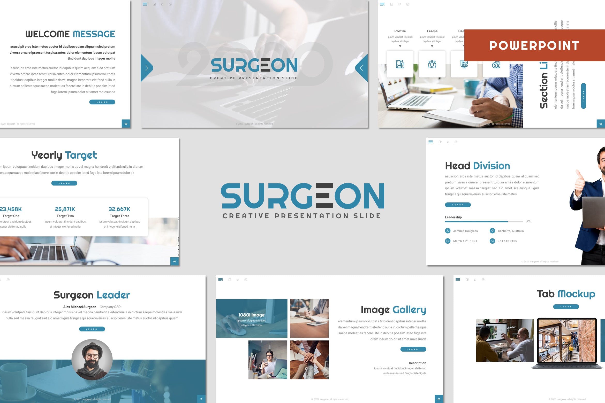 Cover image of Surgeon - Business Powerpoint Template.