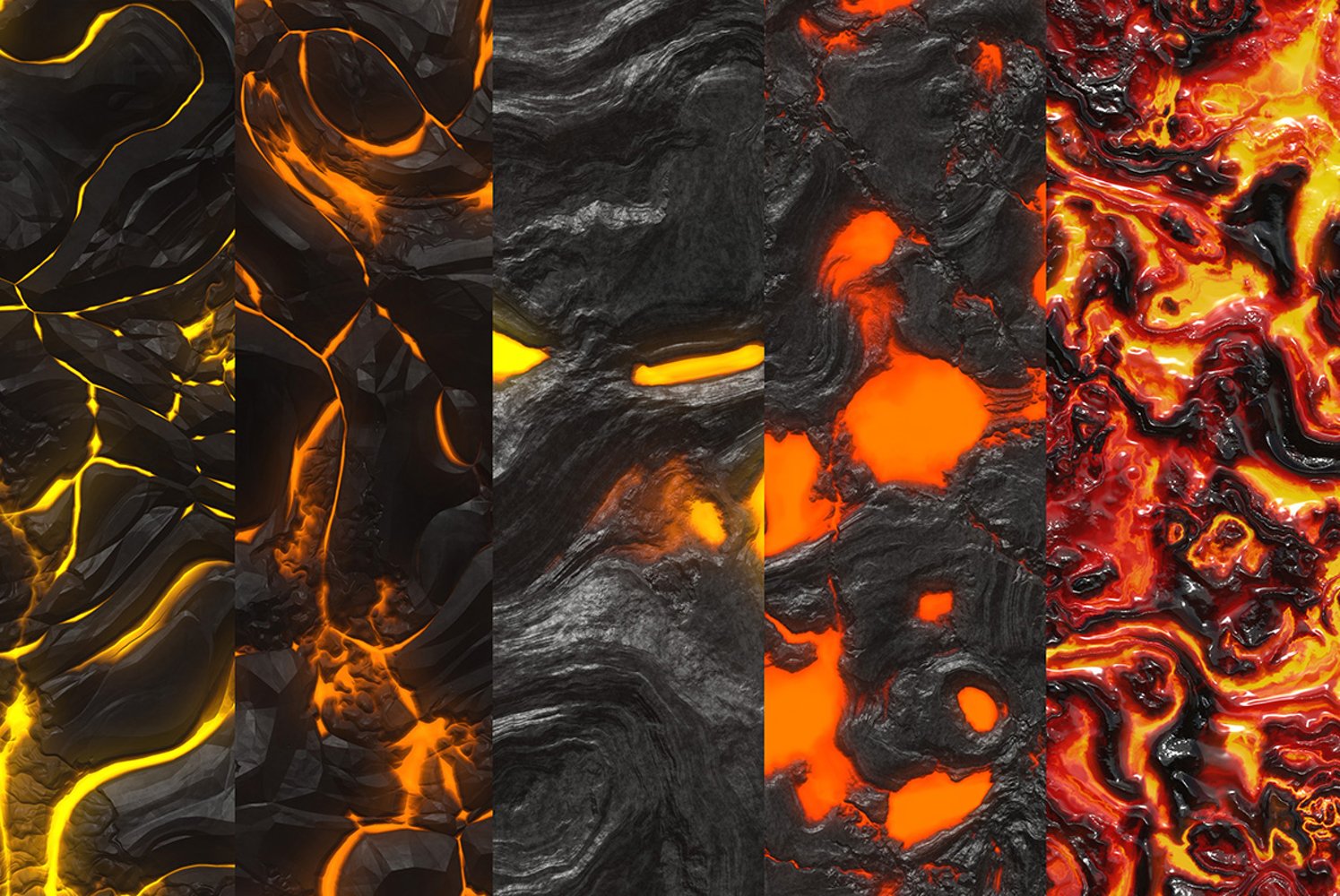 Colorful Abstract Lava and Fire Backgrounds.