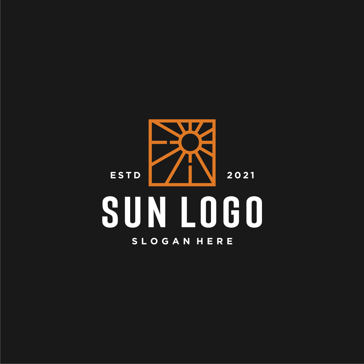 Sun Logo Vector Icon Design.