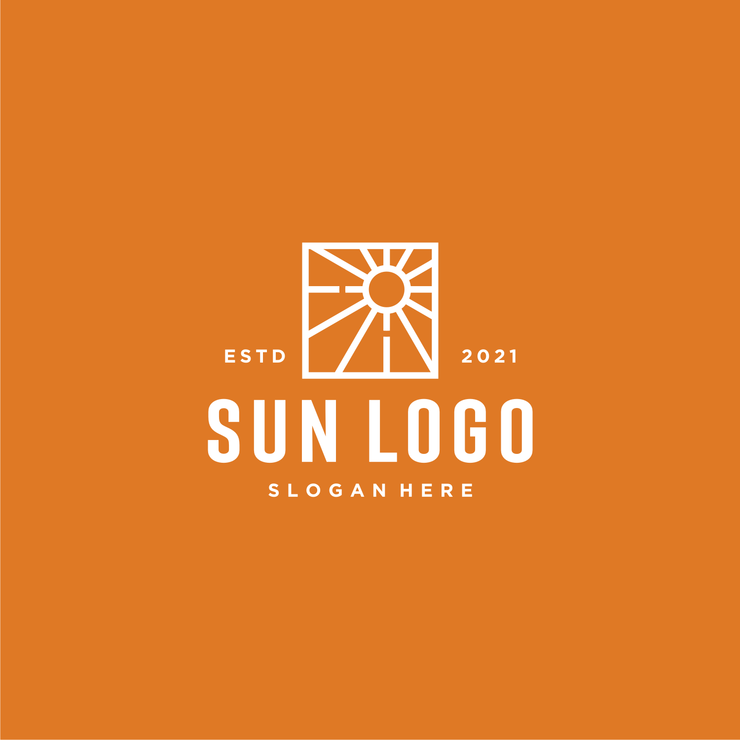 Sun Logo Vector Icon Design Preview Image.