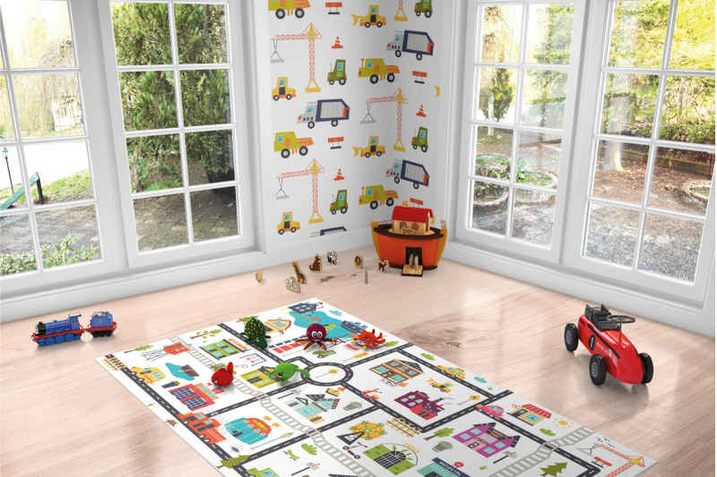 Perfect map carpet for children.