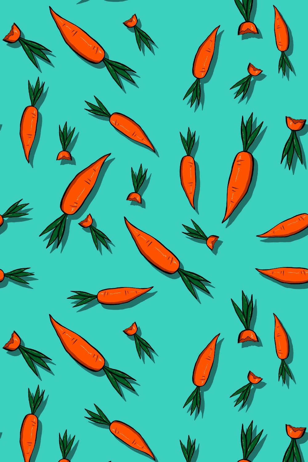 Original Seamless Patterns ‘Farmers Harvest’ with Vegetables