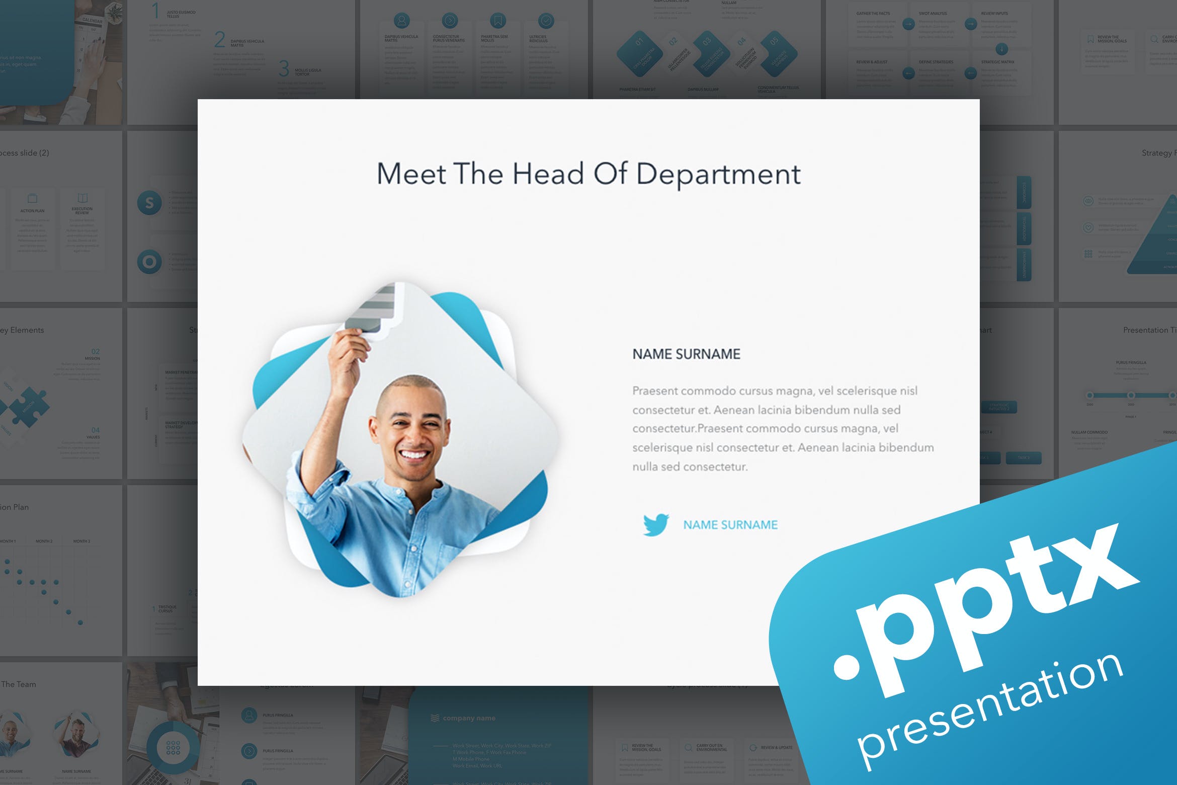 Cover image of Strategic Planning PowerPoint Template.