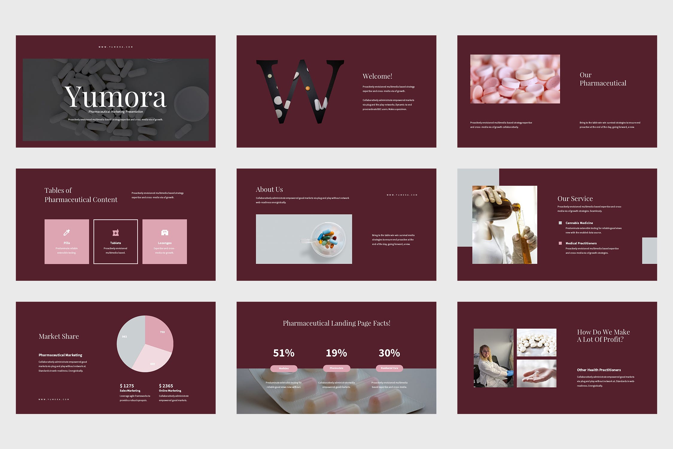 This layout is not limited for a single business or theme but can be used for different contents.