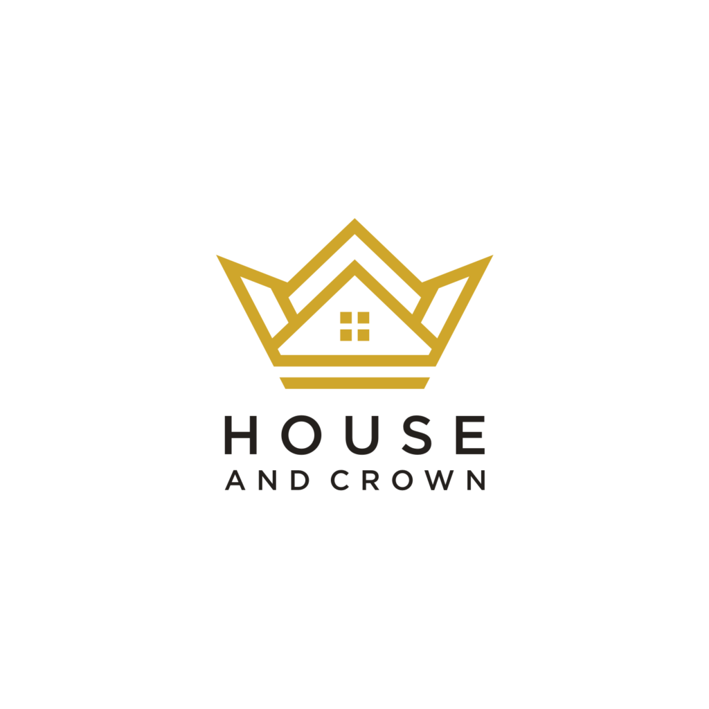 house crown logo vector design - MasterBundles