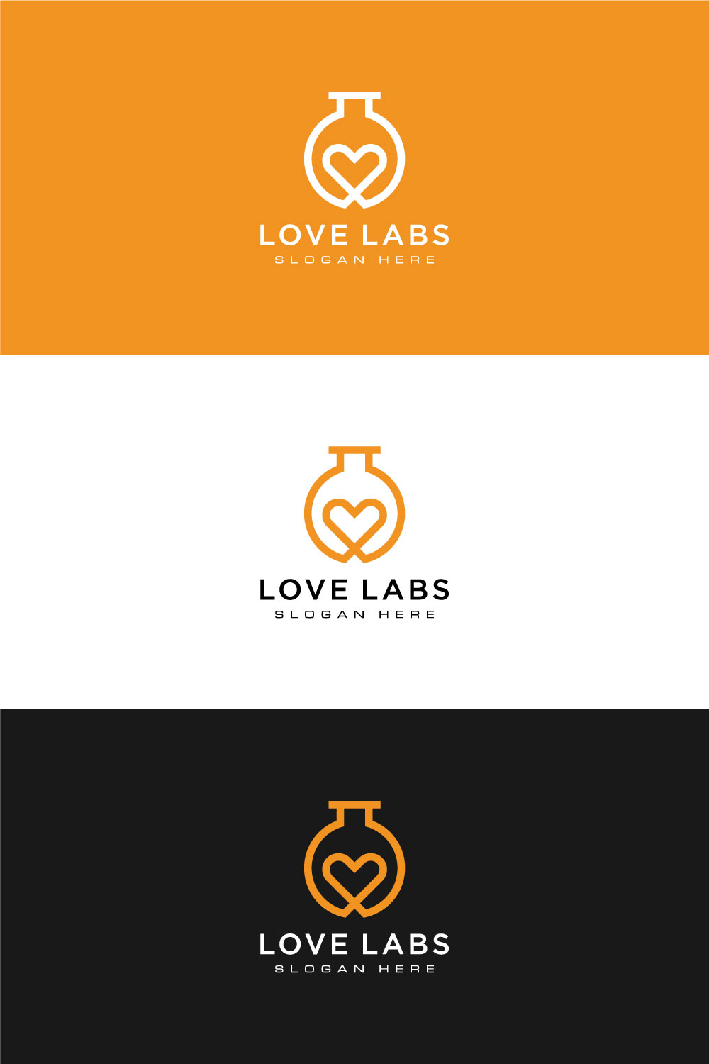 Love Lab Logo Vector Design Pinterest Image.